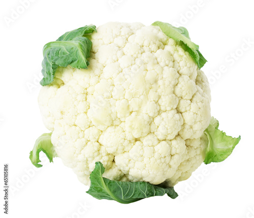 cauliflower on the white background
