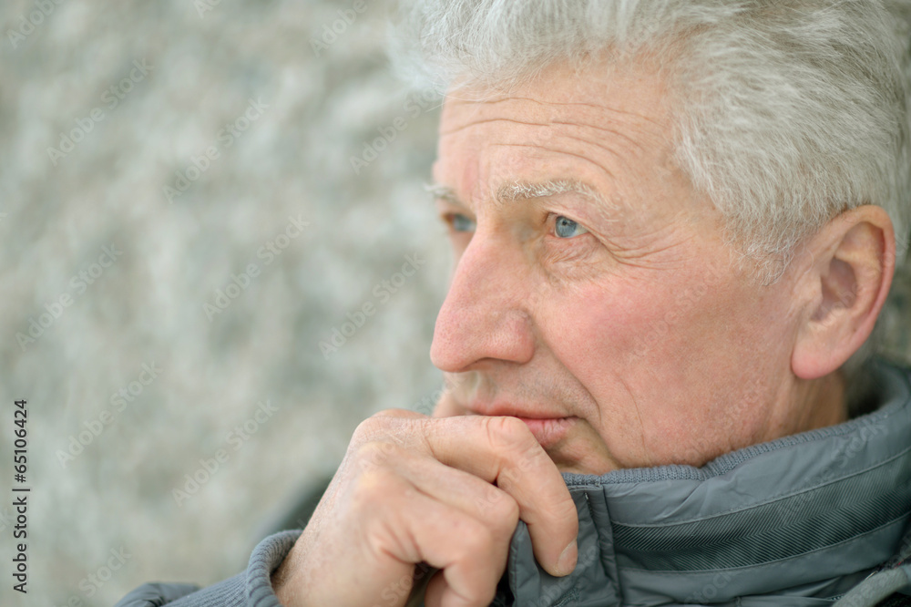 Thinking elderly man Thinking elderly man