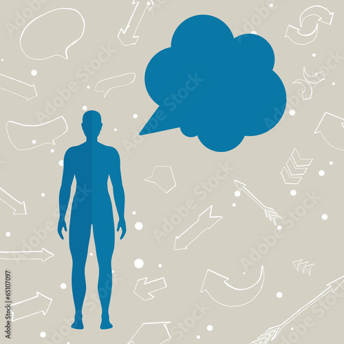 Vector Illustration of Arrows and Speech Balloons