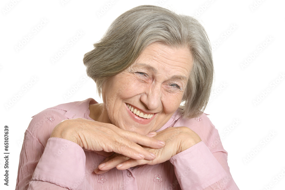 Happy elderly woman Happy elderly woman
