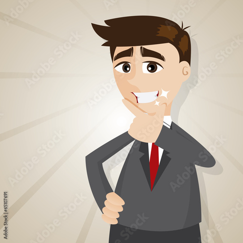 cartoon handsome businessman
