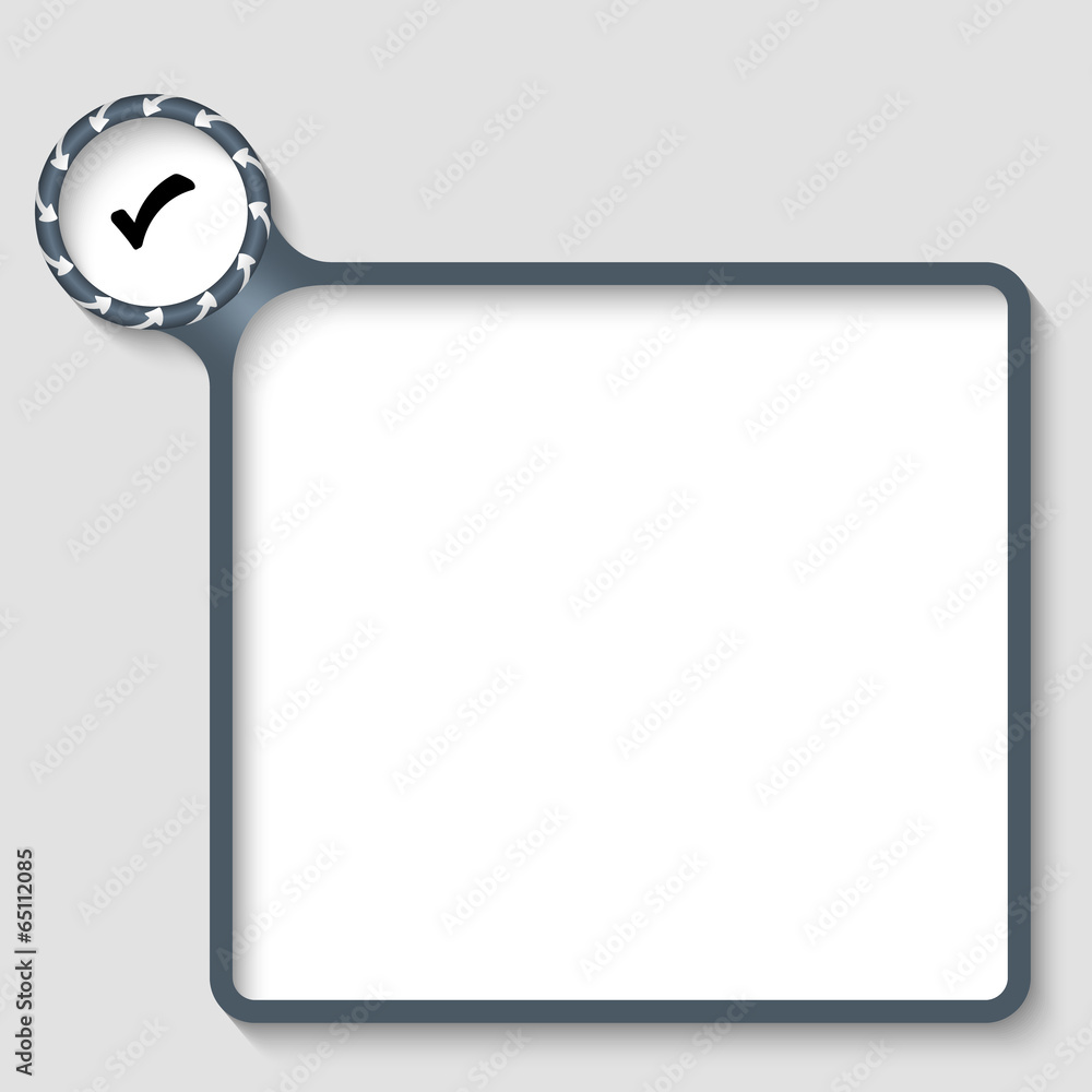 vector text frame with check box and arrows vector text frame with check box and arrows