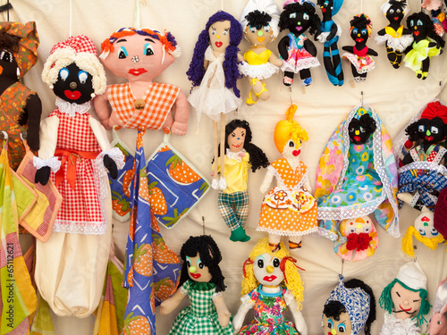 Photography Puppets for sale at a market stall, Havana, Cuba