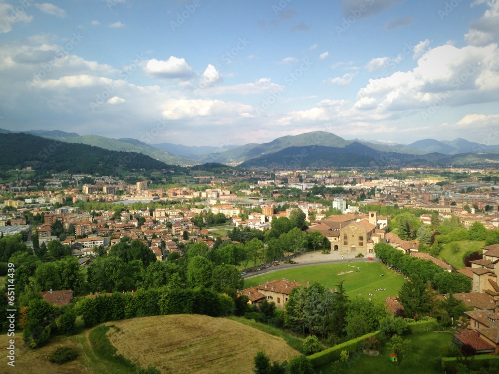 citta' di Bergamo vista dall 'alto