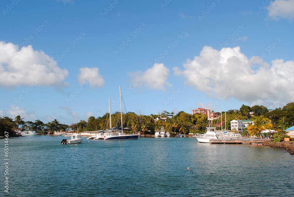 Castries Harbour in St Lucia