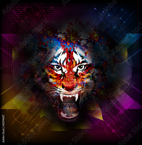 тигр в джунглях