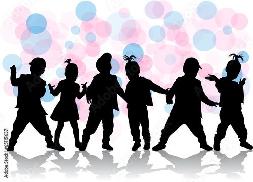 children silhouettes