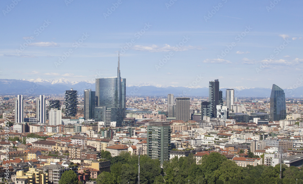 Vista panoramica della città di Milano