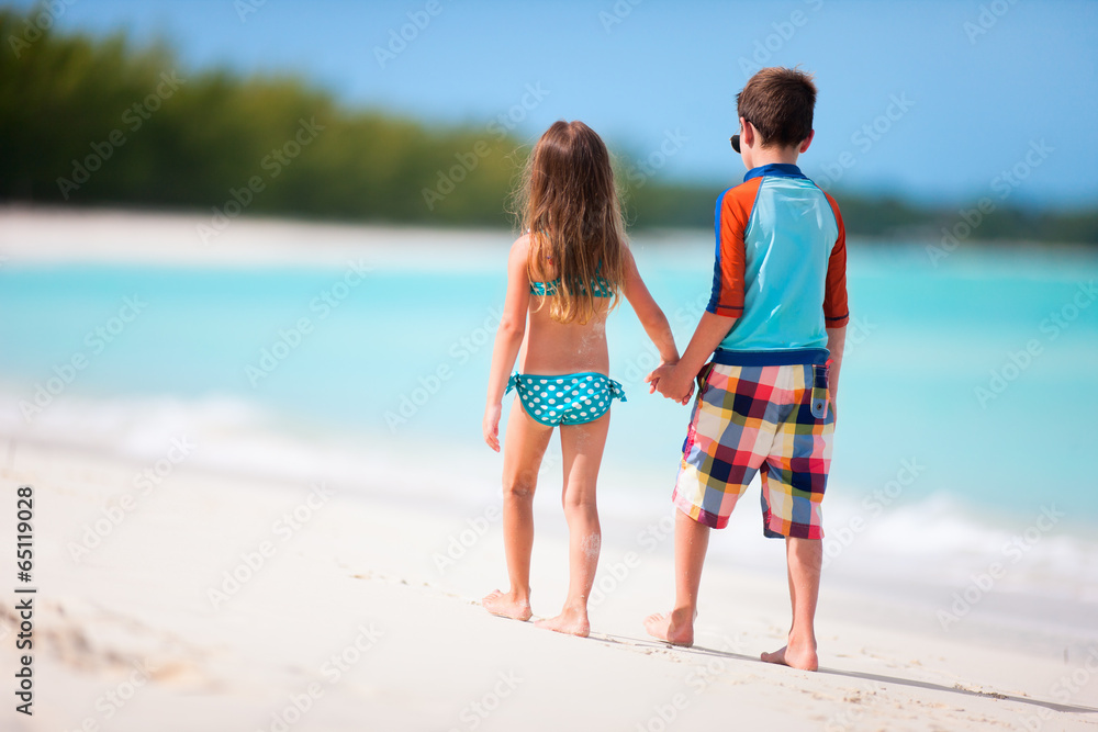 Two kids at beach