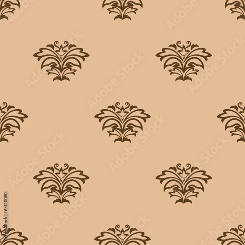 Wallpaper Mural Beige floral seamless pattern background Torontodigital.ca