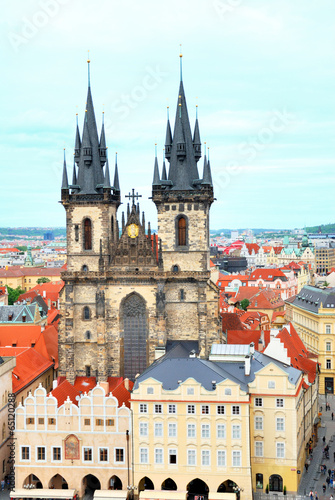 Canvas Print Church of Our Lady in front of Tyn in Prague, Czech republic