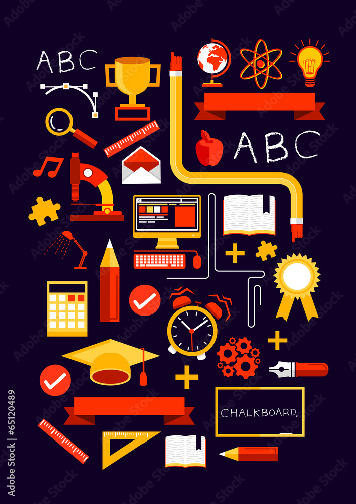 Obraz premium Creative Education Elements