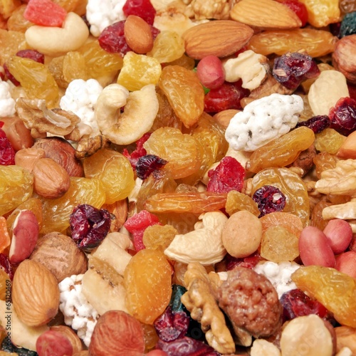 Close up of a mixed of nuts and dry fruits, XXXL