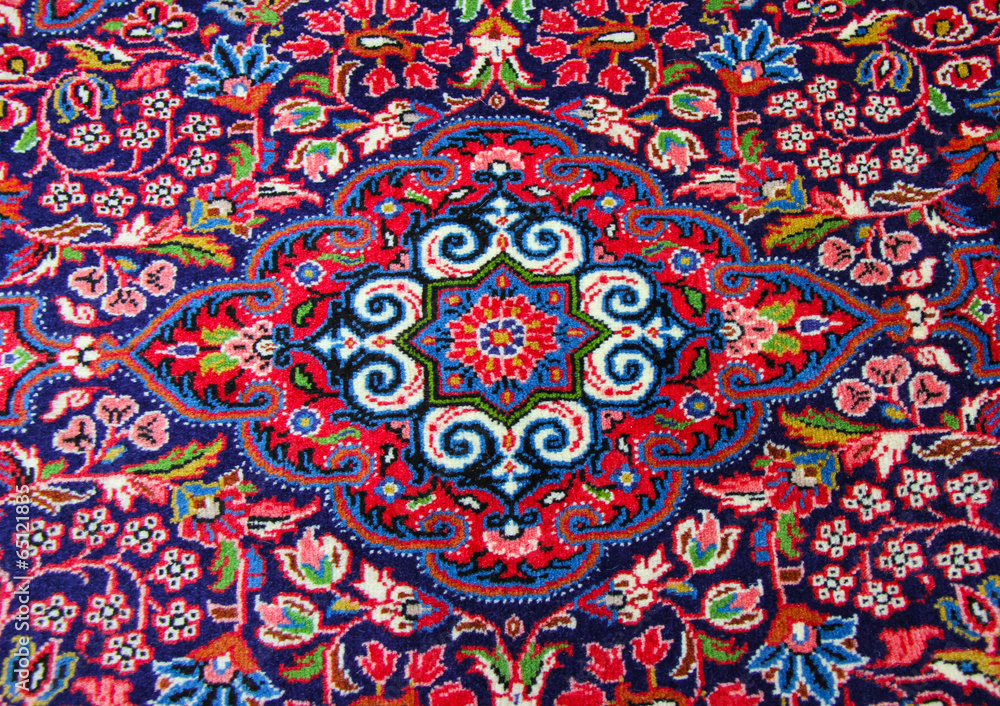 Pink oriental carpet