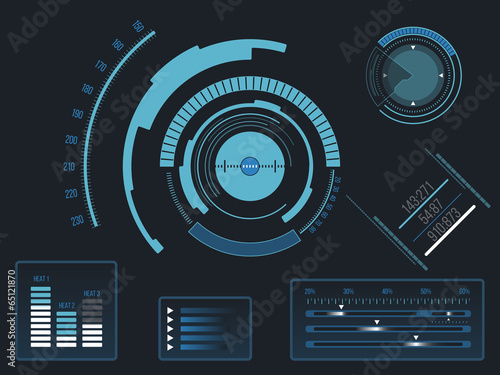 Futuristic user interface HUD