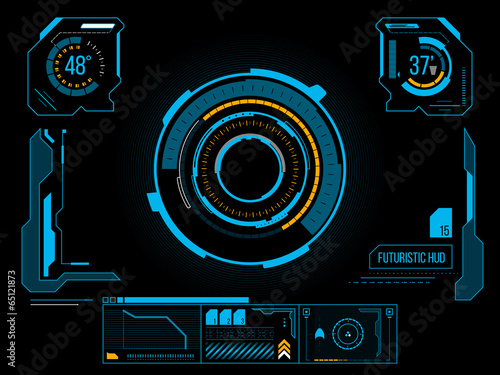 Futuristic user interface HUD