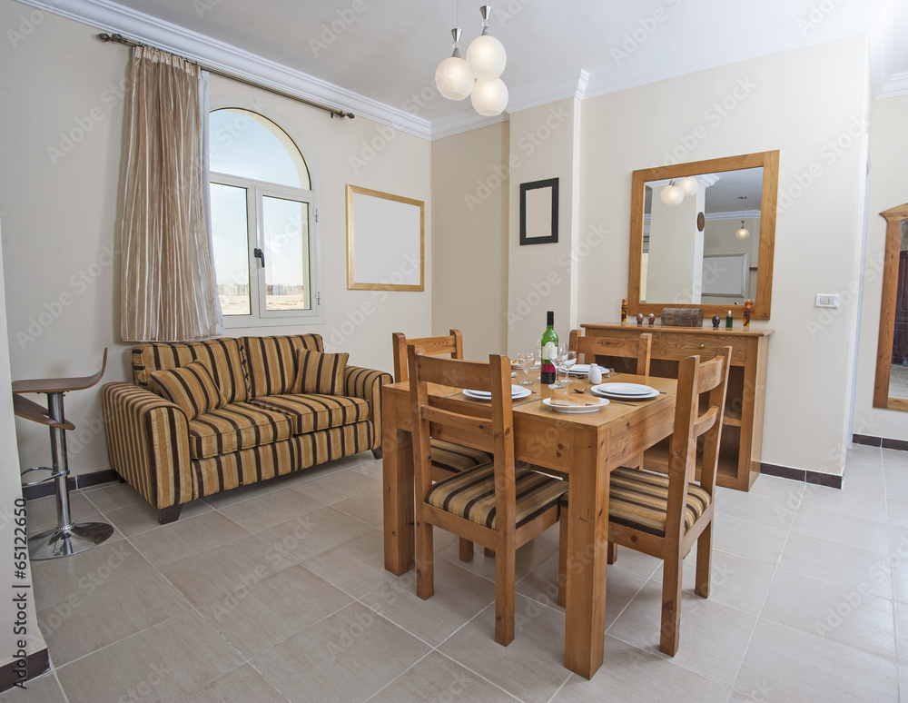Fototapeta premium Interior of living room in an apartment