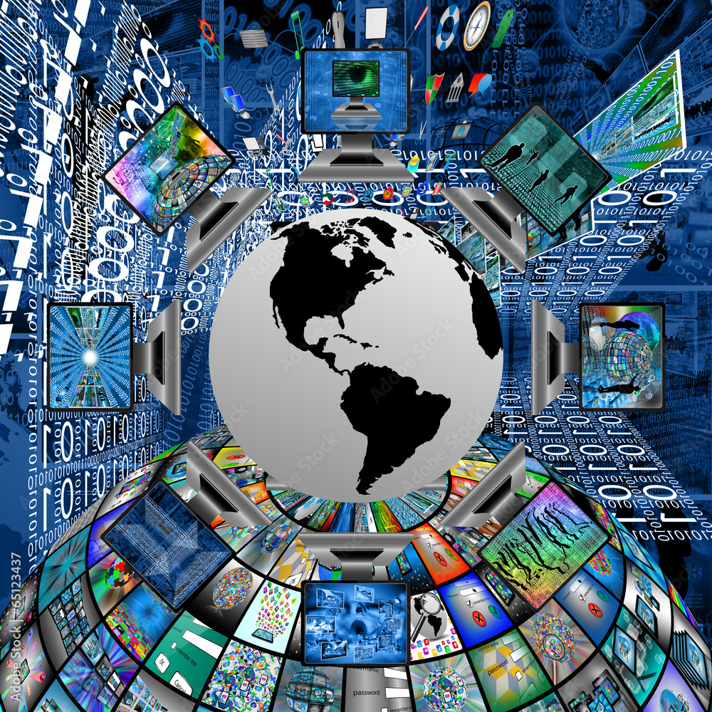 Obraz premium The world and computers