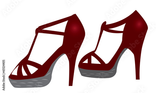 the shoe for woman design vector