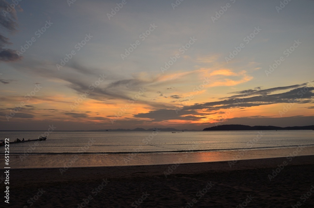 Sunset at the horizon. Sunset at the horizon.