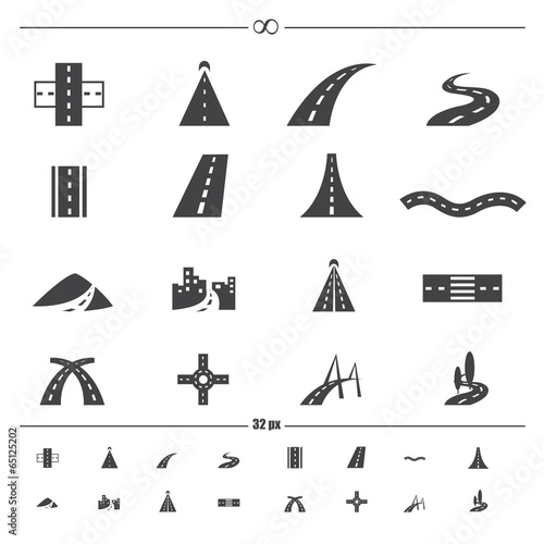road icons.vector eps10