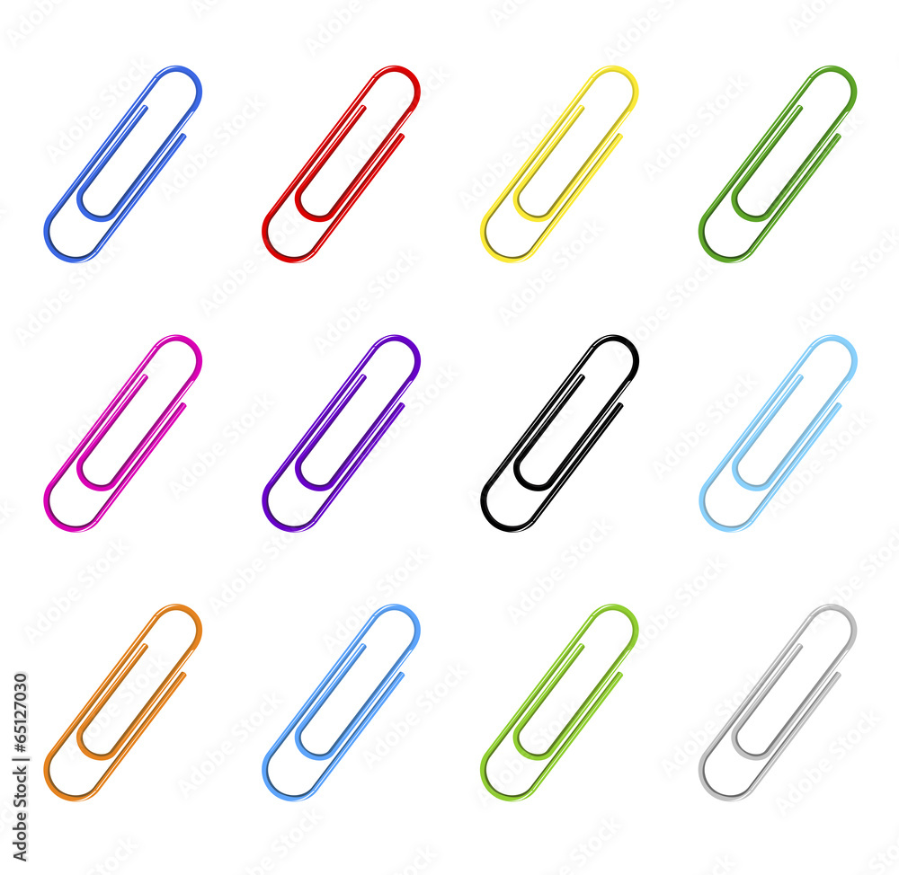 Vector of Colofrul Paper Clips Vector of Colofrul Paper Clips