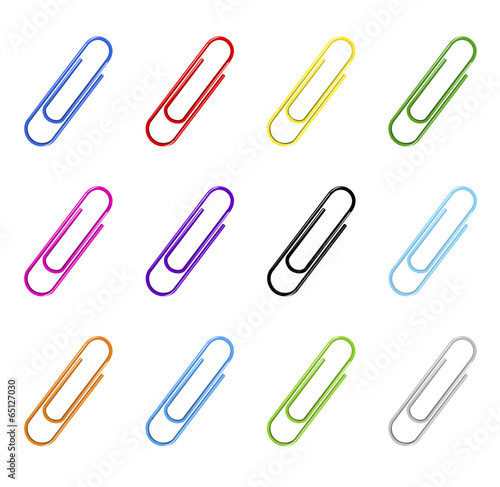 Vector of Colofrul Paper Clips