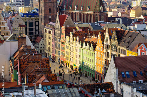 Plakat w ramie Wroclaw town square
