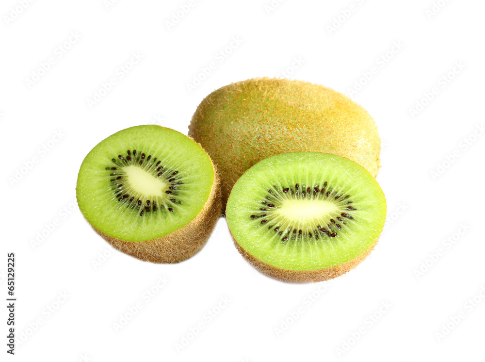 fresh kiwi fruit isolated on white. fresh kiwi fruit isolated on white.