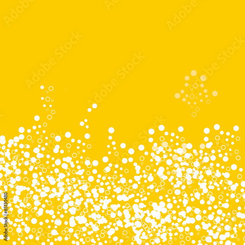 Yellow background with bubbles, vector illustration