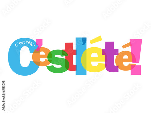 Mosaïque de Lettres "C'EST L'ETE" (été vacances soleil saison)
