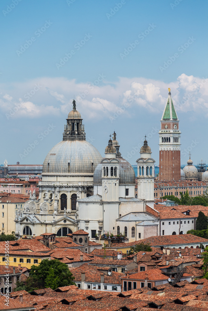 Saint Marks Tower and Church Domes in Venice