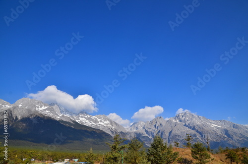 Alpine Mountain Range in Spring Season