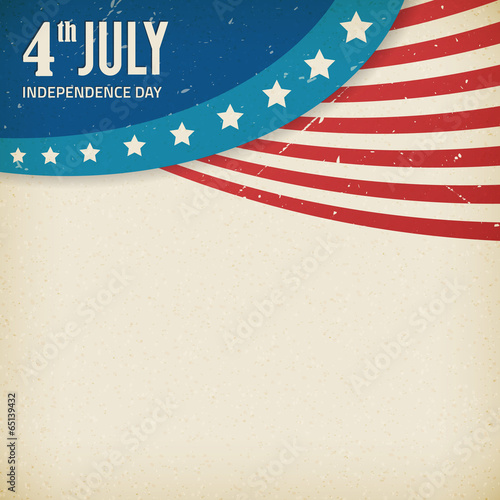 Vector independence day paper texture poster