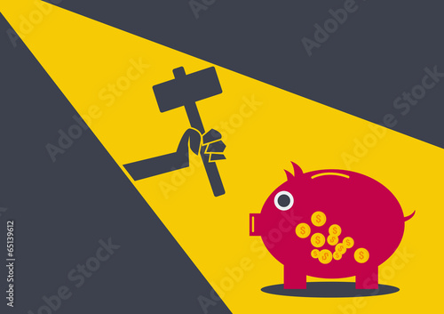  Robber coin bank conceptual