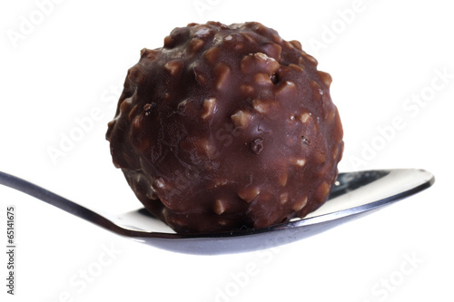 trüffel Praline auf Löffel