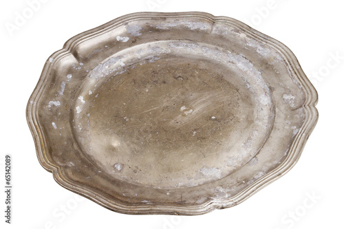 Foto Old pewter plate