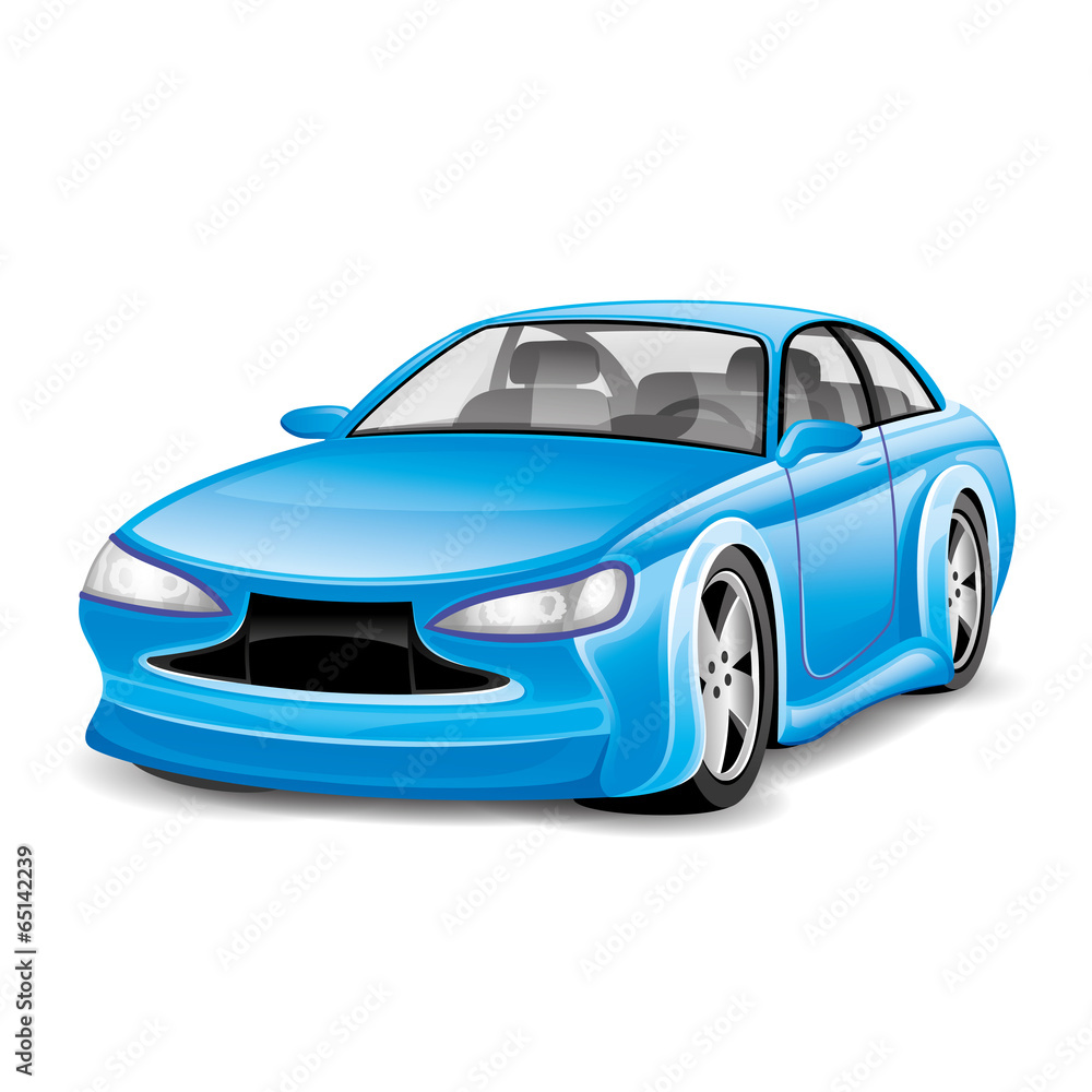 Fototapeta premium Blue car.