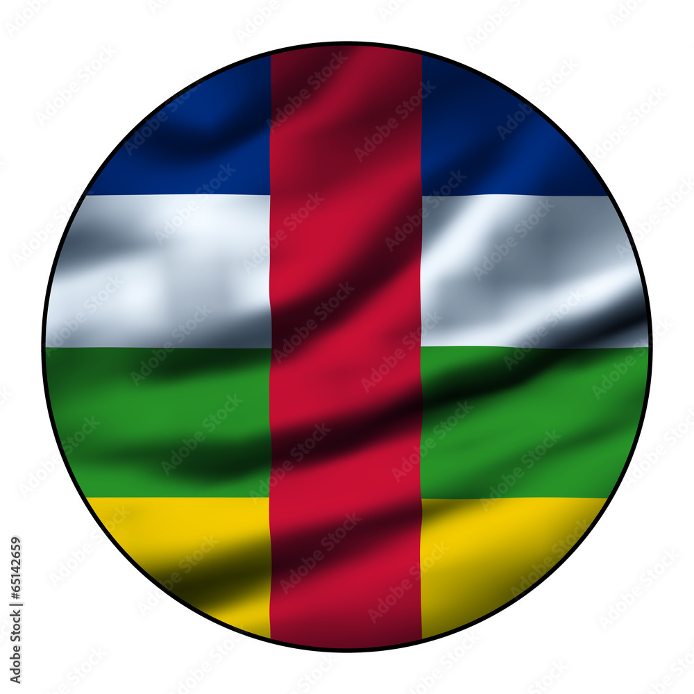 Obraz premium Flag in a round circle - Central African Republic