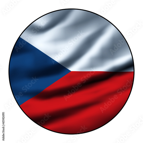 Free Download Illustration of a waving flag in a round circle - Czech - GFXLoad