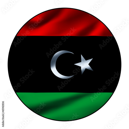 Free Download Illustration of a waving flag in a round circle - Libya - GFXLoad