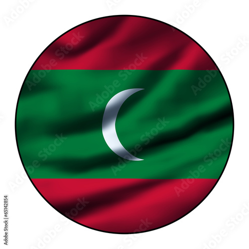 Illustration of a waving flag in a round circle - Maldives Free Download Illustration of a waving flag in a round circle - Maldives - GFXLoad