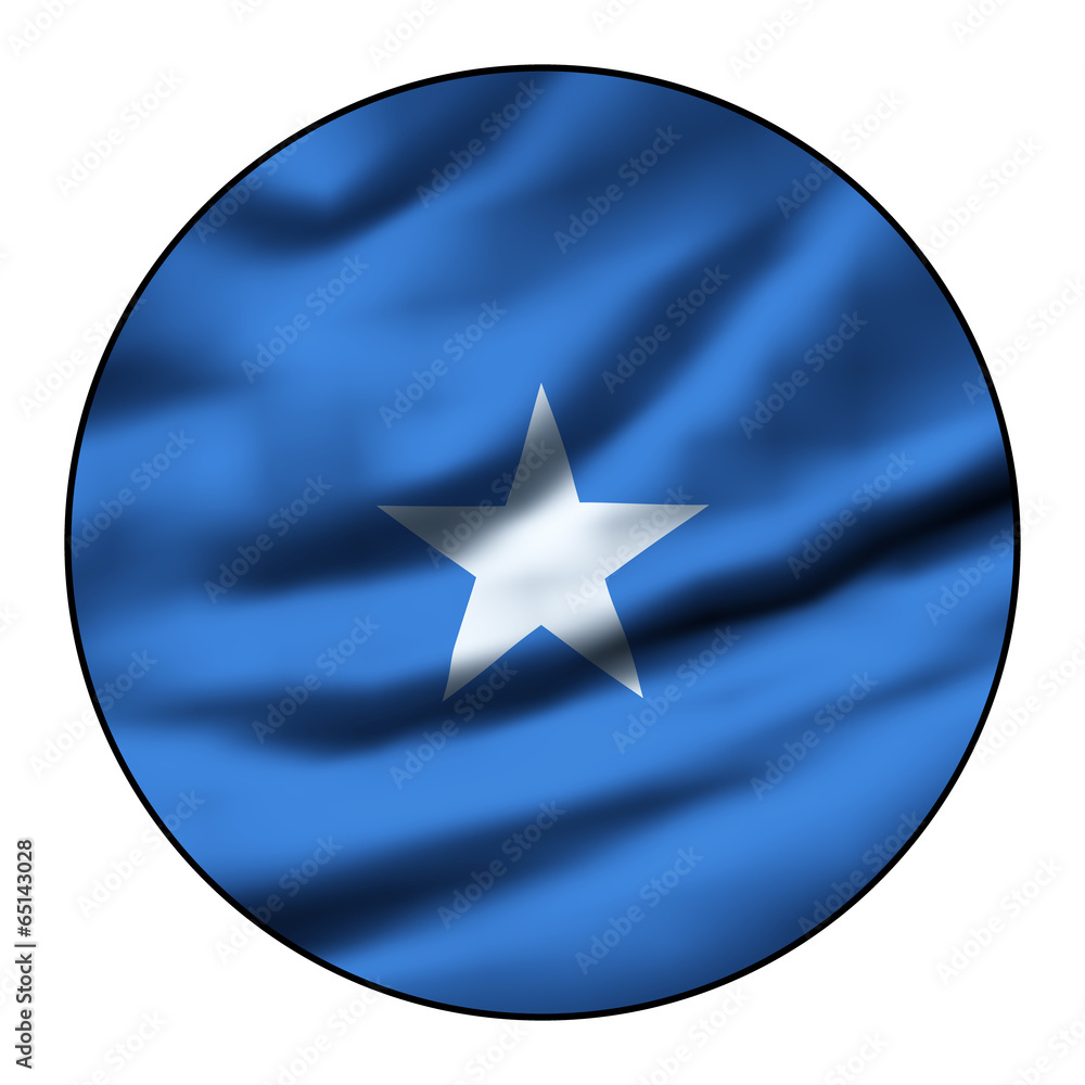 Illustration of a waving flag in a round circle - Somalia Illustration of a waving flag in a round circle - Somalia