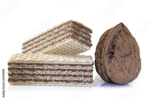 neapolitaner Waffeln isoliert