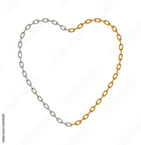 Chain in shape of heart