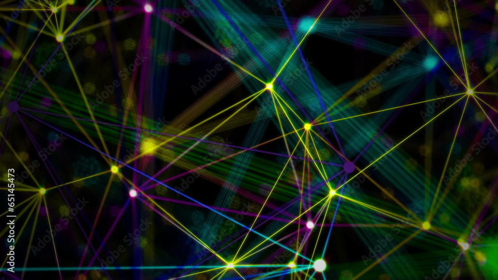 Lines and particles motion background Lines and particles motion background