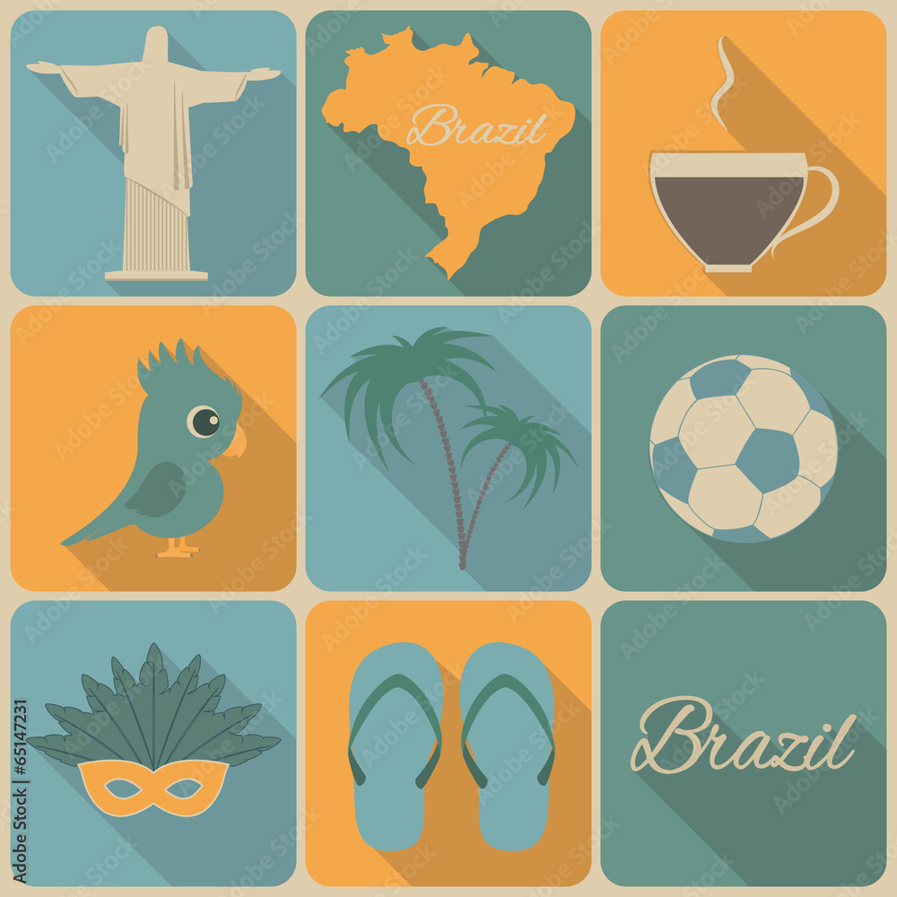 Brazil icons.