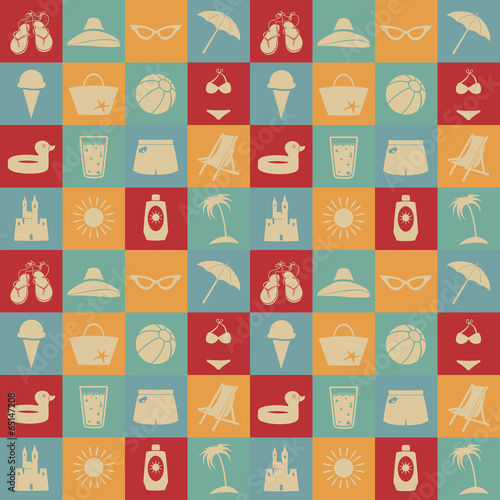 Beach seamless pattern.