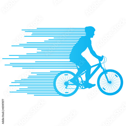 Cyclist vector background concept made of stripes