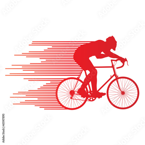 Cyclist vector background concept made of stripes